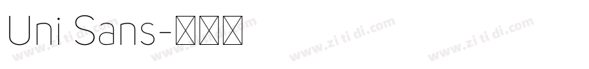 Uni Sans字体转换